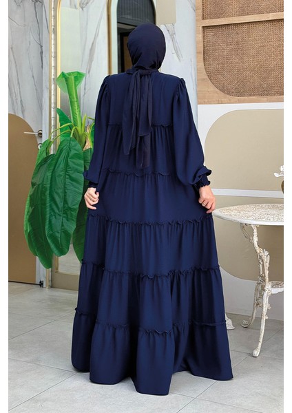 Katlı Salaş Elbise 6023 Lacivert fiyatları