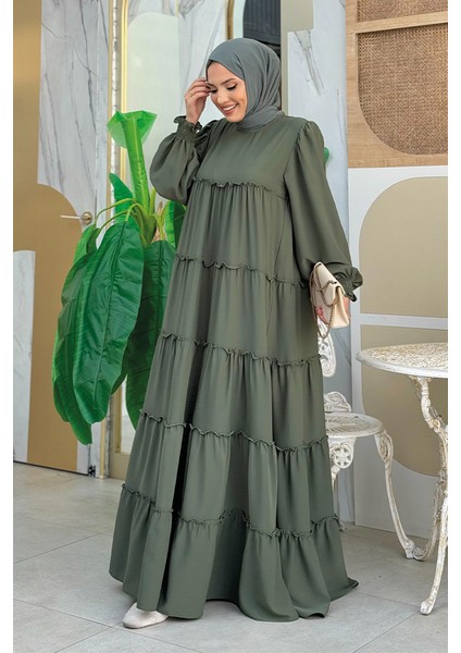 Katlı Salaş Elbise 6023 Haki fiyatları