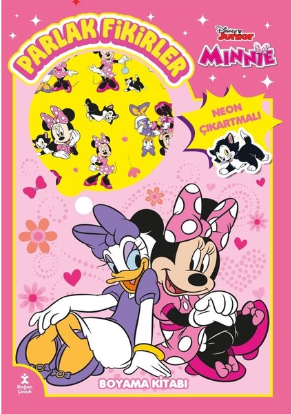 Disney Minnie Parlak Fikirler Neon Çıkartmalı Boyama Kitabı