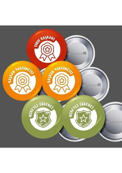 Major Selection Sınıf Başkanı (1 Adet) Başkan Yardımcısı (2 Adet) Nöbetçi Öğrenci (2 Adet) Yaka Rozeti 44 mm