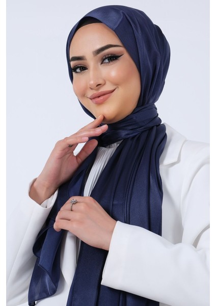 Morcivert Harem Scarf Kristal Saten Şal modelleri