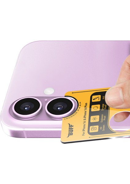 Buff iPhone 16 / iPhone 16 Plus Metal Kamera Lens Koruyucu Rose Pink fırsatları