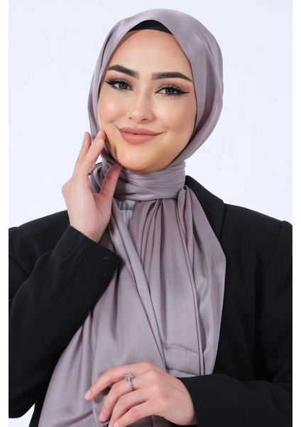 GÜMÜŞ Harem Scarf Kristal Saten Şal modelleri