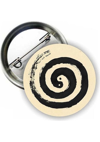 Major Selection Spiral Y2K Ying Yang Grunge Style Buton Rozet