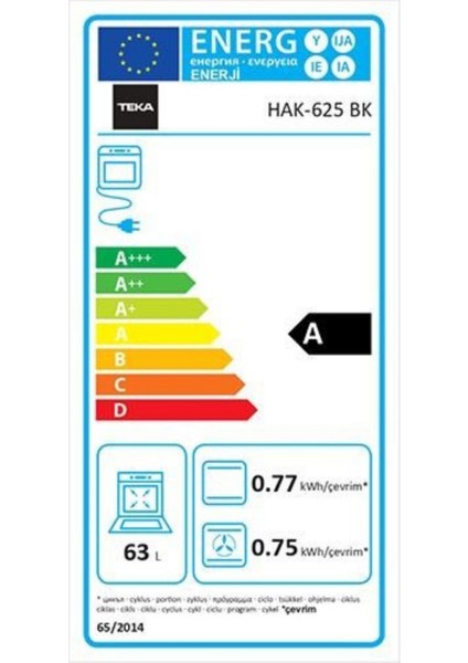 Ankastre Set Siyah ( Hak 625 Bk-Gbc 64002 Kbc Bk-Atv 60 Bk )