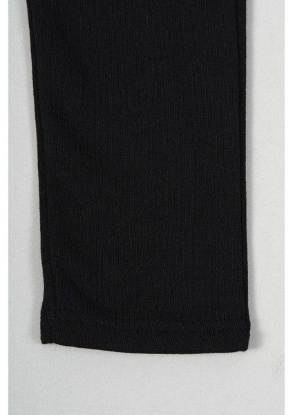 Siyah-Antrasit Kalın Pamuklu Beli Lastikli Yan Cepli 2'li Erkek Çocuk Eşofman Altı indirimleri