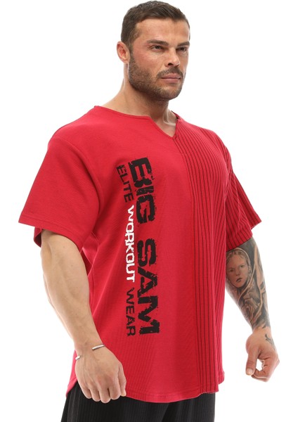 Oversize Bodybuilding Rag Top T-Shirt Big Sam 3248 modelleri