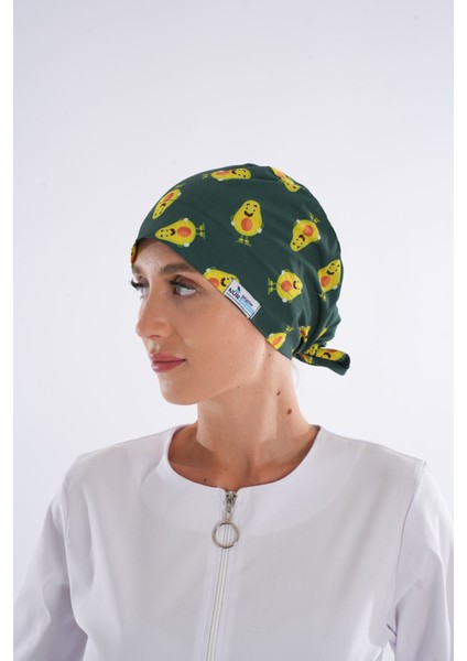 Avokado Tesettür Desenli Tesettür Doktor Hemşire Hastane Aşçı Cerrahi Bone