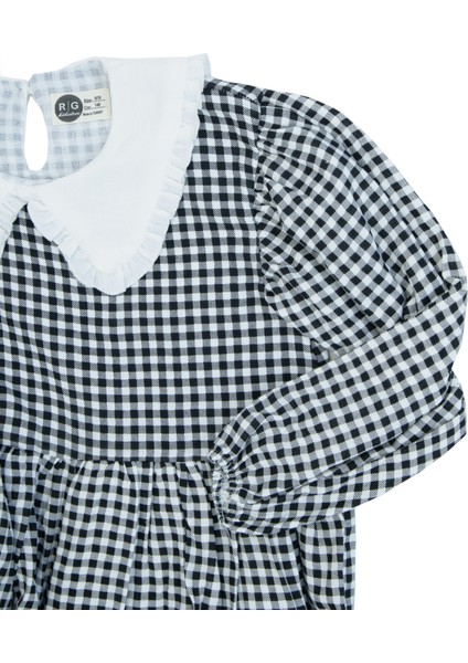 Genç Müslin Uzun Kollu Pileli Bebek Yaka Elbise ve Toka fiyatları