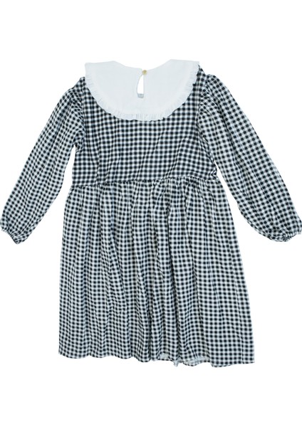 Genç Müslin Uzun Kollu Pileli Bebek Yaka Elbise ve Toka modelleri