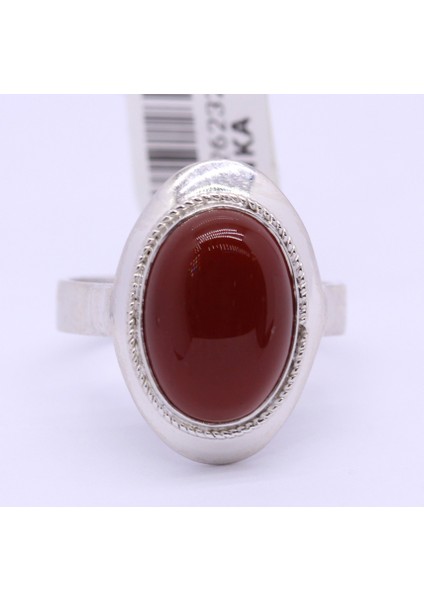 Akik Taşlı Bayan Gümüş Yüzük fiyatları