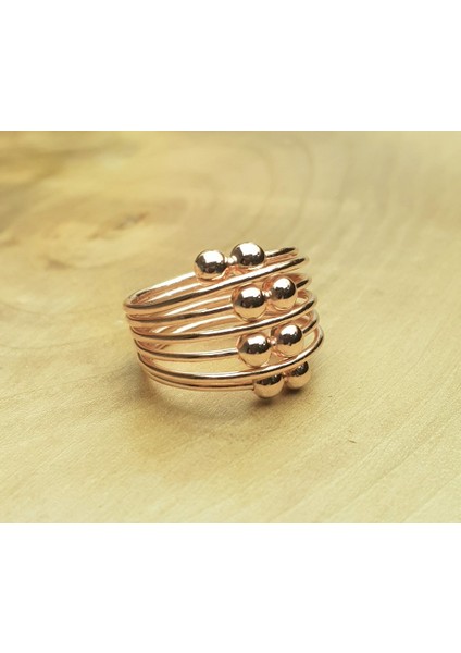 Rose Toplu Taşssız Gümüş Yüzük