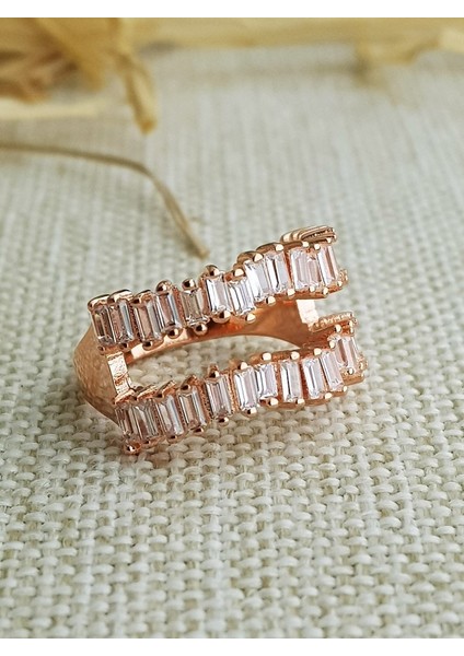 Baget Taşlı 2 Sıra Gümüş Yüzük fiyatları