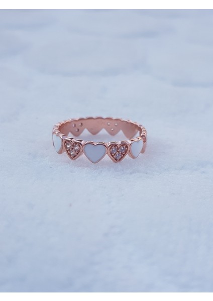 Kalpli Mineli Gümüş Yüzük