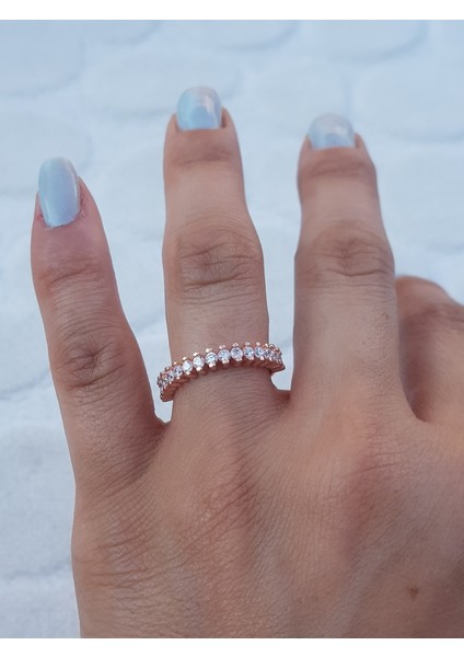 Pırlanta Model Tek Sıra Gümüş Yüzük fiyatları