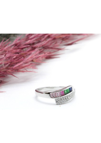 Baget Taşlı Italyan Gümüş Yüzük