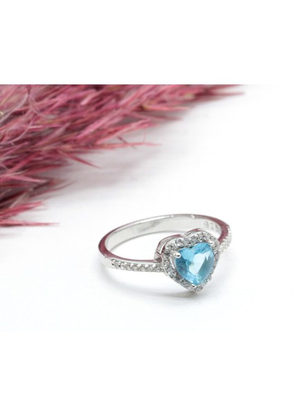 Kalpli Tek Taş Gümüş Yüzük