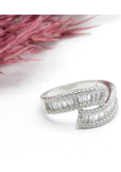 Ithal Baget Taşlı Gümüş Yüzük