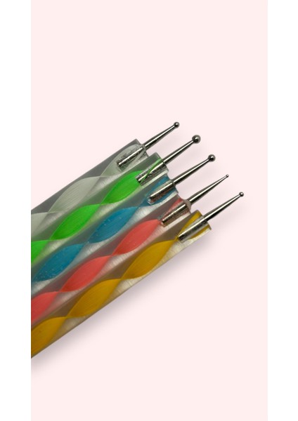 Nail Art Tırnak Süsleme Dotting Pen 5 Adet