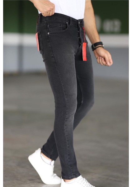 Erkekslimfitlikralı Kot Pantolon
