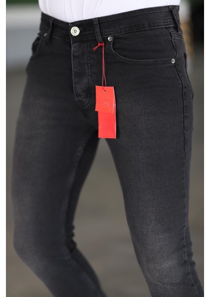 Erkekslimfitlikralı Kot Pantolon