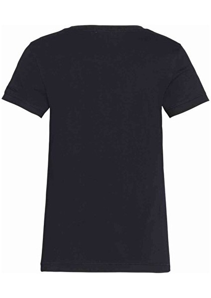 Kadın Ck Siyah Ck Nakış Detaylı Slim T-Shirt