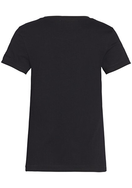 Kadın Ck Siyah Ck Nakış Detaylı Slim T-Shirt