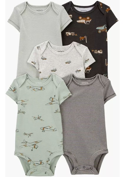 Carter's Erkek Bebek Kısa Kollu Body 5'li Paket
