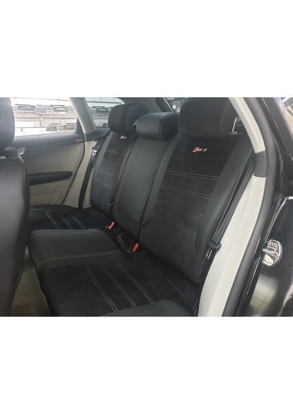 Audi A3 Araca Özel Oto Koltuk Kılıfı - Velour Ve Deri fırsatları
