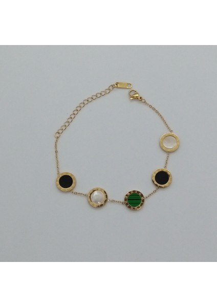 Çelik Gold Renkli Roma Rakamlı Bileklik fiyatları