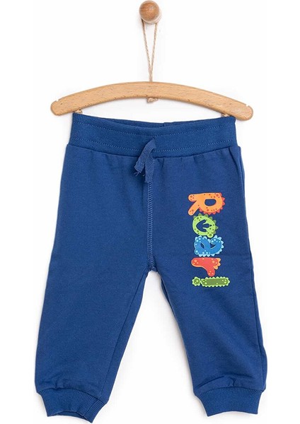 HelloBaby Basic Yazı Baskılı Az Şardonlu Eşofman Alt Erkek Bebek