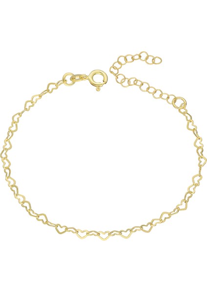 Zincir Kalp Bileklik 717011 Gold