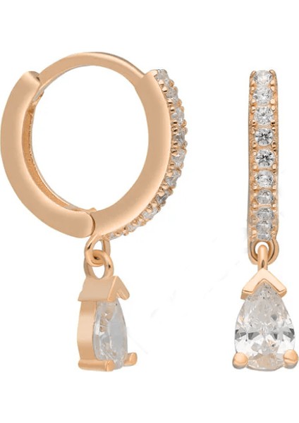 Damla Taşlı Küpe 717106 Rose