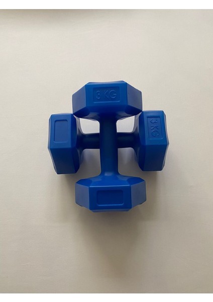 6 - 10 kg Tritex Mor 3kg x 2 Adet Köşeli Vinyl Kaplı Mor Dambıl 3 kg Vinyl Dambıl Seti Vinyl Mavi fiyatları