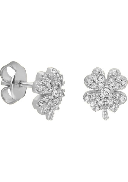 Zirkon Yonca Küpe 717061 Silver