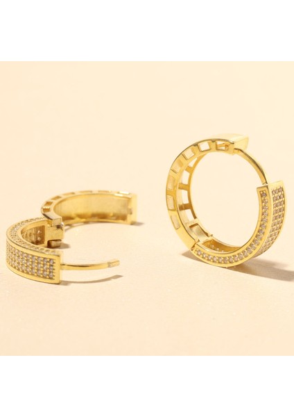 Taşlı Halka Küpe 717101 Gold fiyatları