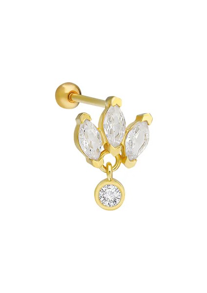 Askılı Çiçek Piercing 717128 Gold
