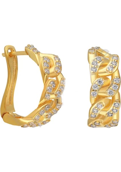 Zirkon Örgü Küpe 717076 Gold