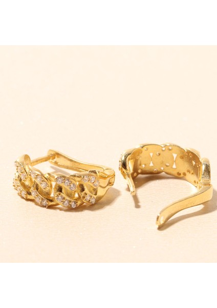 Zirkon Örgü Küpe 717076 Gold fiyatları