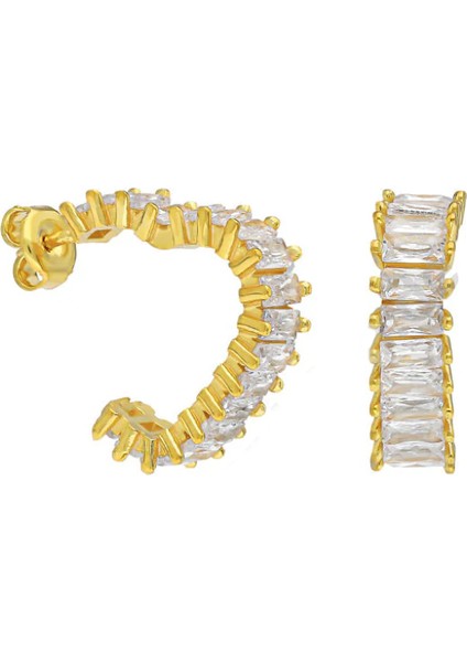 Zirkon Kalp Küpe 717099 Gold