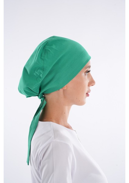 Düz Yaprak Yeşili Tesettür Doktor Hemşire Hastane Aşçı Cerrahi Bone fırsatları