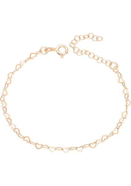 Zincir Kalp Bileklik 717011 Rose