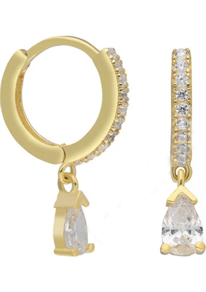Damla Taşlı Küpe 717106 Gold