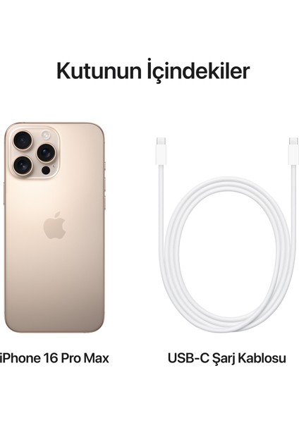 iPhone 16 Pro Max 512GB Çöl Titanyum