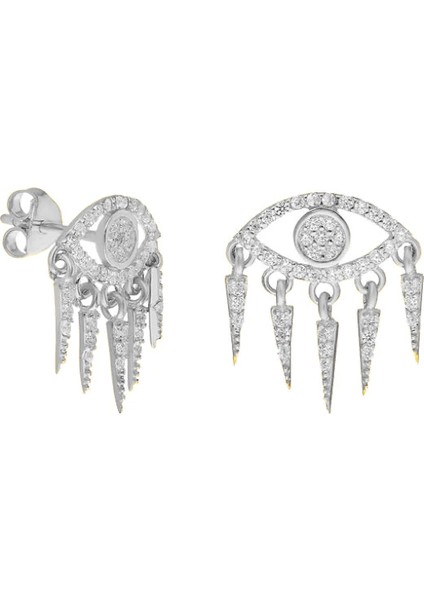 Zirkon Göz Küpe 717079 Silver