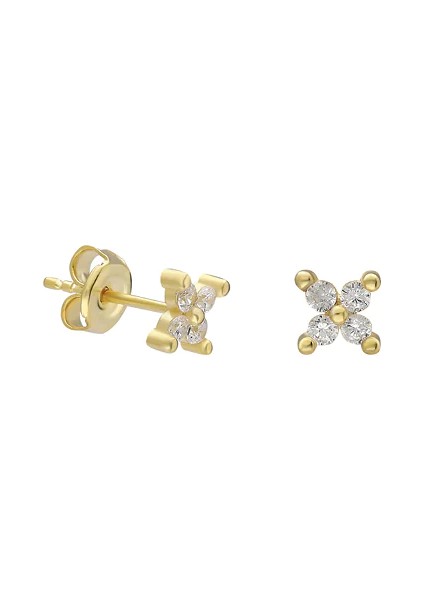Mini Çiçek Küpe 717084 Gold