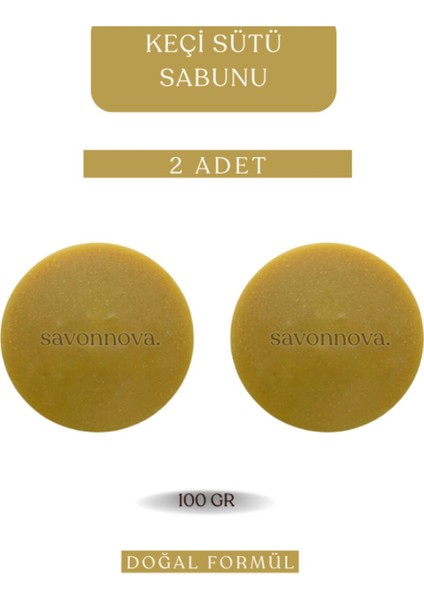 Doğal Keçi Sütü Sabunu 2x100 Gr Cilt Bakımı Ve Kişisel Bakım Için Katı Sabun