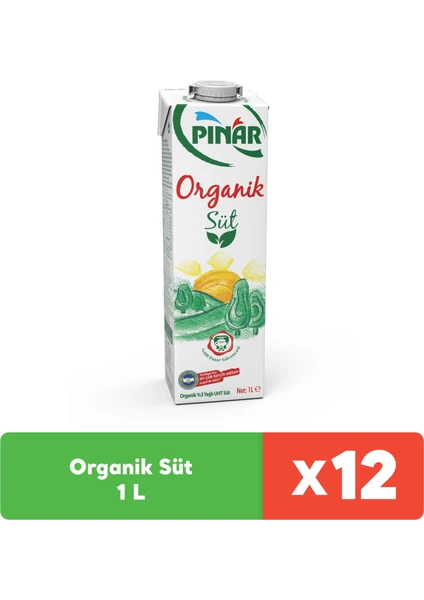 Organik Süt 1 Lt x 12 Adet