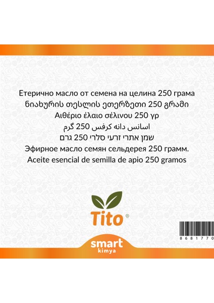 Kereviz Tohumu Uçucu Yağı Apium Graveolens 250 gr fiyatları
