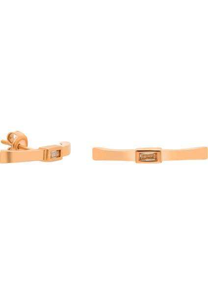Yassı Taşlı Küpe 718891 Rose